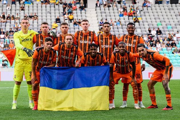 LJUBLJANA, SLOVENIA - 10 JULY, 2025: Team photo - The match UEFA Europa league FC Shakhtar Donetsk vs Ilves at Stadion Stozice.  Copyright: xVITALIIxKLIUIEVx