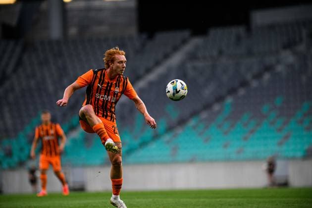 LJUBLJANA, SLOVENIA - 10 JULY, 2025: Yukhym Konoplia - The match UEFA Europa league FC Shakhtar Donetsk vs Ilves at Stadion Stozice.  Copyright: xVITALIIxKLIUIEVx