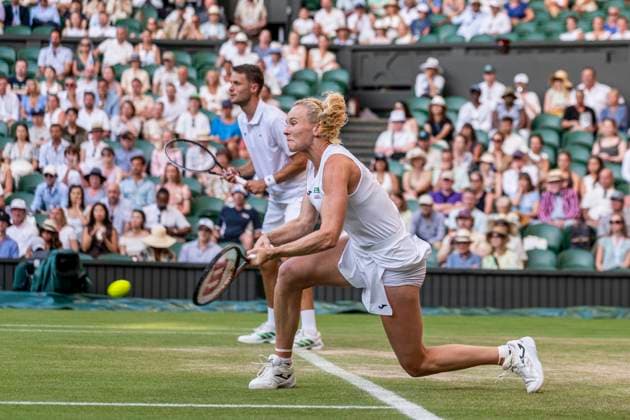 Sam Verbeek and Katerina Siniakova during the Wimbledon 2025 Mixed Doubles Final tennis match between Sam Verbeek & Katerina Siniakova v Luisa Stefani & Joe Salisbury at the All England Tennis Club in London, England. (Richard Callis Sports Press Photo SPP) Copyright: xRichardxCallis SportsxPressxPhotox xSPPx spp-en-RiCaPrPh-SPP25_richie_100725-1470135