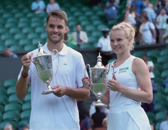 Tennis - 2025 Wimbledon Championships - Mixed Doubles Final. See Verbeek and Katerina Siniakova v Joe Salisbury and Luisa Stafani All England Lawn Tennis & Croquet Club - Thursday 10th July 2025 Winners, See Verbeek and Katerina Siniakova 