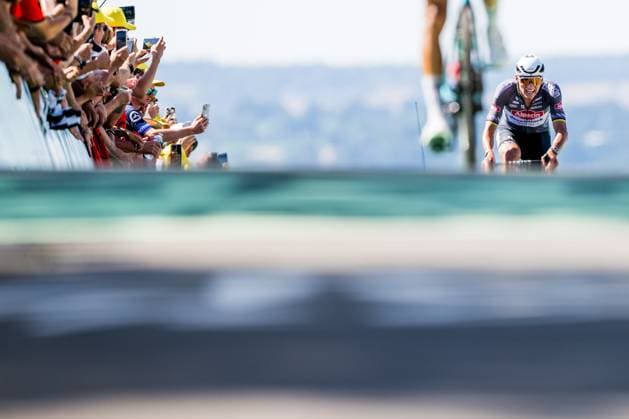 Dutch Mathieu van der Poel of Alpecin-Deceuninck pictured in action during stage six of the 2025 Tour de France cycling, from Bayeux to Vire Normandie (201 km), on Thursday 10 July 2025 in France. The 112th edition of the Tour de France starts on Saturday 5 July in Lille, France, and will finish in Paris, France on the 27th of July. JASPERxJACOBS  x128869052x