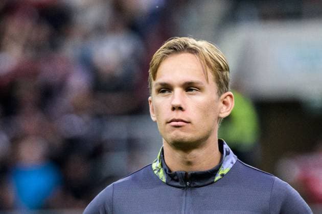 250710 Pontus Dahbo of Häcken ahead of the UEFA Europa League qualifier football match between Spartak Trnava and Häcken on July 10, 2025 in Trnava. Photo: Mathilda Schuler BILDBYRAN kod MA MA0843 fotboll football soccer fotball uefa europa league europa league spartak trnava häcken bbeng Copyright: MATHILDAxSCHULER BB250710MA152