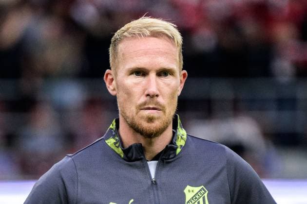 250710 Mikkel Rygaard Jensen of Häcken ahead of the UEFA Europa League qualifier football match between Spartak Trnava and Häcken on July 10, 2025 in Trnava. Photo: Mathilda Schuler BILDBYRAN kod MA MA0843 fotboll football soccer fotball uefa europa league europa league spartak trnava häcken bbeng Copyright: MATHILDAxSCHULER BB250710MA158
