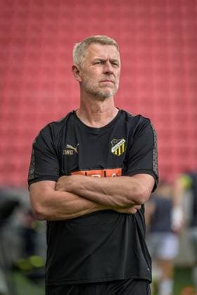 250710 Equipment manager Kjell-Ove Johansson ahead of the UEFA Europa League qualifier football match between Spartak Trnava and Häcken on July 10, 2025 in Trnava. Photo: Mathilda Schuler BILDBYRAN kod MA MA0843 fotboll football soccer fotball uefa europa league europa league spartak trnava häcken bbeng Copyright: MATHILDAxSCHULER BB250710MA187