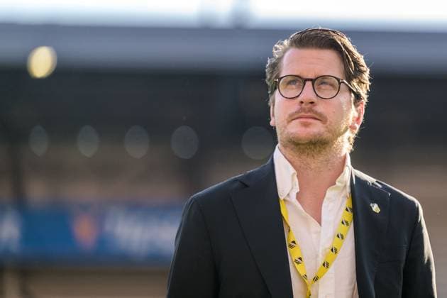 250710 Sports director Erik Friberg of Häcken ahead of the UEFA Europa League qualifier football match between Spartak Trnava and Häcken on July 10, 2025 in Trnava. Photo: Mathilda Schuler BILDBYRAN kod MA MA0843 fotboll football soccer fotball uefa europa league europa league spartak trnava häcken bbeng Copyright: MATHILDAxSCHULER BB250710MA188