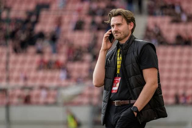 250710 Sports coordinator Max Bergstrand of Häcken ahead of the UEFA Europa League qualifier football match between Spartak Trnava and Häcken on July 10, 2025 in Trnava. Photo: Mathilda Schuler BILDBYRAN kod MA MA0843 fotboll football soccer fotball uefa europa league europa league spartak trnava häcken bbeng Copyright: MATHILDAxSCHULER BB250710MA195