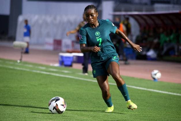 CASABLANCA, MOROCCO - JULY 10: Toni Payne, Super Falcons of Nigeria during the 2024 Women s Africa Cup of Nations (Wafcon) beyween Botswana and Nigeria at Stade Larbi Zaouli on July 10, 2025 in Casablanca, Morocco. Photo by Justina Aniefiok Copyright: xx
