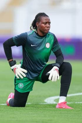 CASABLANCA, MOROCCO - JULY 10: Chiamaka Nnadozie, Super Falcons of Nigeria during the 2024 Women s Africa Cup of Nations (Wafcon) beyween Botswana and Nigeria at Stade Larbi Zaouli on July 10, 2025 in Casablanca, Morocco. Photo by Seyi Victor Copyright: xAYOUBxARADEx