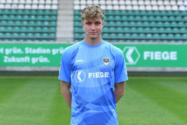 SC Preußen Münster; 2. BL, Porträttermin 2025 2026 Johannes Schenk ( Münster ); SC Preußen Münster; 2. BL, Porträttermin 2025 2026