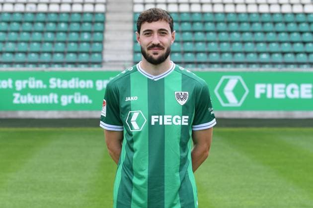SC Preußen Münster; 2. BL, Porträttermin 2025 2026 Marcel Benger ( Münster ); SC Preußen Münster; 2. BL, Porträttermin 2025 2026