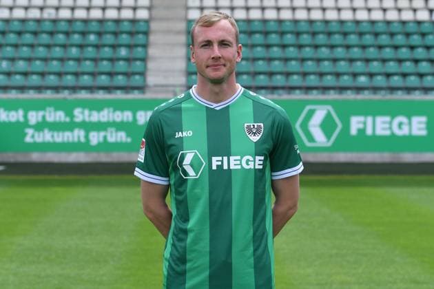 SC Preußen Münster; 2. BL, Porträttermin 2025 2026 Simon Scherder ( Münster ); SC Preußen Münster; 2. BL, Porträttermin 2025 2026