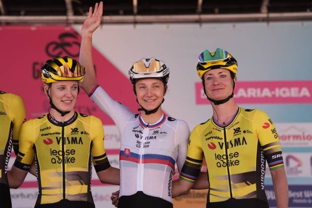 Team Visma Lease A Bike’s Vos Marianne during the 6th stage of the Giro d’Italia Women, from Bellaria-Igea Marina to Terre Roveresche, Italy Friday, July 11, 2025. - cycling .  Copyright: xMassimoxPaolone LaPressex