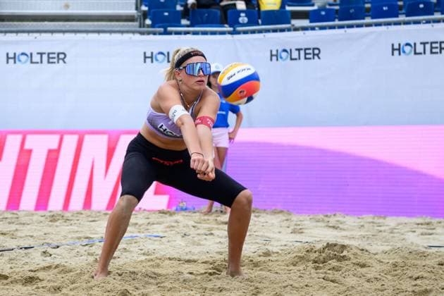 Beach volleyball, Beachvolleyball - Pro Beach Battle Masters SEEWALCHEN,AUSTRIA,11.JUL.25 - BEACH VOLLEYBALL - Beach Volleyball Tour PRO, Pro Beach Battle Masters Litzlberg. Image shows Lia Berger (AUT).  GEPAxpictures xDanielaxMoser