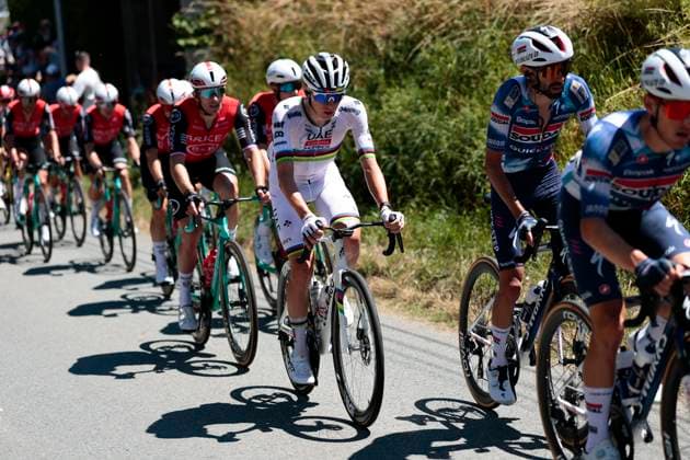 Tour de France 2025 Stage 7 MUR-DE-BRETAGNE GUERLEDAN, FRANCE - JULY 11 : Pogacar Tadej (SLO) of UAE Team Emirates during stage 7 of the 112th edition of Tour de France an UCI World Tour 2.UWT cycling road race stage for Men Elite of 194 km with start in Saint-Malo and finish in Mur-de-Bretagne Guerledan on July 11, 2025 in Mur-de-Bretagne Guerledan, France, 11 07 2025 ( Motordriver Kenny Verfaillie - Mur-de-Bretagne Guerledan France  Copyright: xLucaxBettinix