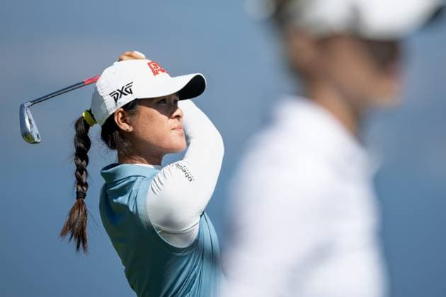 CELINE BOUTIER ALMUNDI EVIAN CHAMPIONSHIP PHOTOPQR LE DAUPHINE Grégory YETCHMENIZA ; Évian-les-Bains ; 11 07 2025 ; Évian-les-Bains (Haute-Savoie),11 juillet. 2025 THE ALMUNDI EVIAN CHAMPIONSHIP sur notre photo : Céline Boutier, FRA. Grégory Yetchmeniza Le Dauphiné Libéré