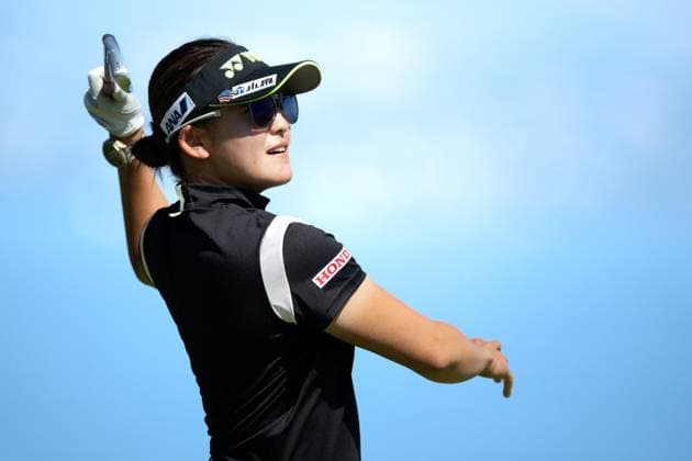 CHISATO IWAI ALMUNDI EVIAN CHAMPIONSHIP PHOTOPQR LE DAUPHINE Grégory YETCHMENIZA ; Évian-les-Bains ; 11 07 2025 ; Évian-les-Bains (Haute-Savoie),11 juillet. 2025 THE ALMUNDI EVIAN CHAMPIONSHIP sur notre photo : Chisato Iwai, Japan. Grégory Yetchmeniza Le Dauphiné Libéré