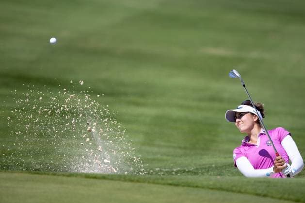 NASTASIA NADAUD ALMUNDI EVIAN CHAMPIONSHIP PHOTOPQR LE DAUPHINE Grégory YETCHMENIZA ; Évian-les-Bains ; 11 07 2025 ; Évian-les-Bains (Haute-Savoie),11 juillet. 2025 THE ALMUNDI EVIAN CHAMPIONSHIP sur notre photo : Nastasia Nadaud. Grégory Yetchmeniza Le Dauphiné Libéré