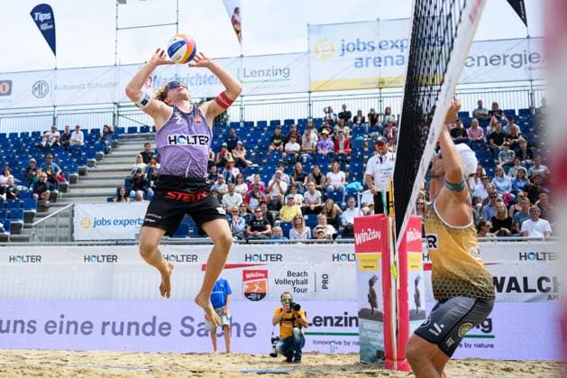 Beach volleyball, Beachvolleyball - Pro Beach Battle Masters SEEWALCHEN,AUSTRIA,11.JUL.25 - BEACH VOLLEYBALL - Beach Volleyball Tour PRO, Pro Beach Battle Masters Litzlberg. Image shows Tim Berger (AUT).  GEPAxpictures xDanielaxMoser