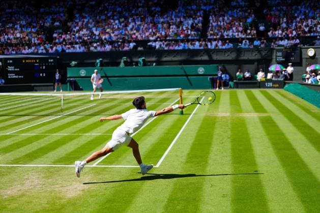 Carlos Alcaraz during his semi final match Wimbledon Tennis Championships, Day 12, The All England Lawn Tennis and Croquet Club, London, UK - 11 Jul 2025London The All England Lawn Tennis and United Kingdom  Copyright: xJavierxGarcia Shutterstockx 15392287ao