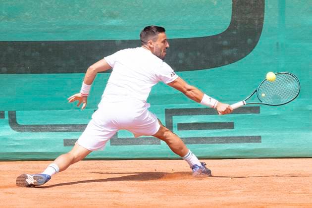 1. Tennis Bundesliga Herren: FTC Palmengarten - TK GW Mannheim, 11.07.2025 Damir Dzumhur (FTC Palmengarten), FTC Palmengarten - TK GW Mannheim, Frankfurt, FTC Palmengarten, 11.7.2025