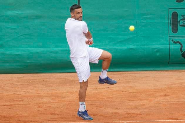 1. Tennis Bundesliga Herren: FTC Palmengarten - TK GW Mannheim, 11.07.2025 Damir Dzumhur (FTC Palmengarten), FTC Palmengarten - TK GW Mannheim, Frankfurt, FTC Palmengarten, 11.7.2025