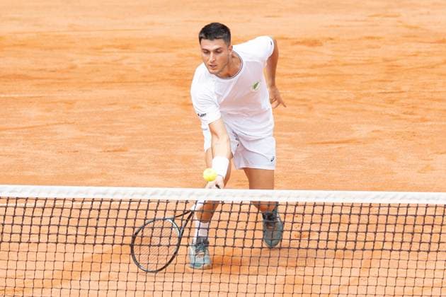 1. Tennis Bundesliga Herren: FTC Palmengarten - TK GW Mannheim, 11.07.2025 Pablo Llamas Ruiz (TK GW Mannheim), FTC Palmengarten - TK GW Mannheim, Frankfurt, FTC Palmengarten, 11.7.2025