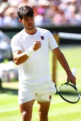 Carlos Alcaraz during his semi final match Wimbledon Tennis Championships, Day 12, The All England Lawn Tennis and Croquet Club, London, UK - 11 Jul 2025London The All England Lawn Tennis and United Kingdom  Copyright: xJamesxMarsh Shutterstockx 15392288cq