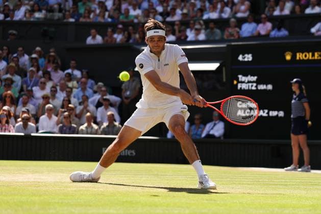 Taylor Fritz during his Semi-Final match Wimbledon Tennis Championships, Day 12, The All England Lawn Tennis and Croquet Club, London, UK - 11 Jul 2025London The All England Lawn Tennis and United Kingdom  Copyright: xEllaxLing Shutterstockx 15392289bb