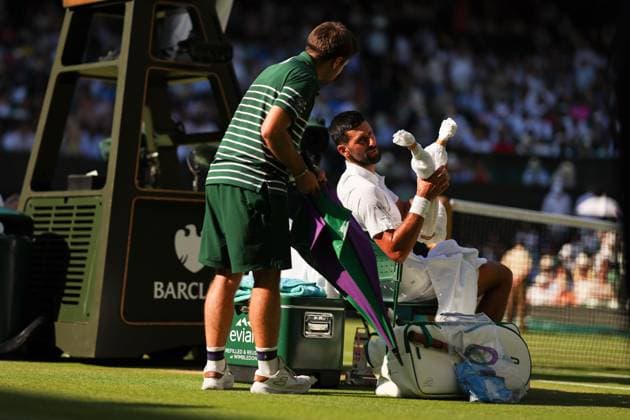Novak Djokovic during his Semi-Final match Wimbledon Tennis Championships, Day 12, The All England Lawn Tennis and Croquet Club, London, UK - 11 Jul 2025London The All England Lawn Tennis and United Kingdom  Copyright: xEllaxLing Shutterstockx 15392289by