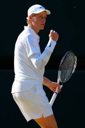 Jannik Sinner celebrates during his semi final match Wimbledon Tennis Championships, Day 12, The All England Lawn Tennis and Croquet Club, London, UK - 11 Jul 2025London The All England Lawn Tennis and United Kingdom  Copyright: xJavierxGarcia Shutterstockx 15392287bv