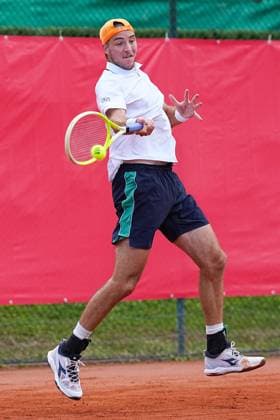 11.07.2025, xydrx, Köln, Tennis, 1.Bundesliga Herren, Kölner THC Stadion Rot-Weiss 1 - TC Bredeney 1, Tennisanlage Olympiaweg: Jan-Lennard Struff (TC Bredeney 1) Nordrhein-Westfahlen Deutschland