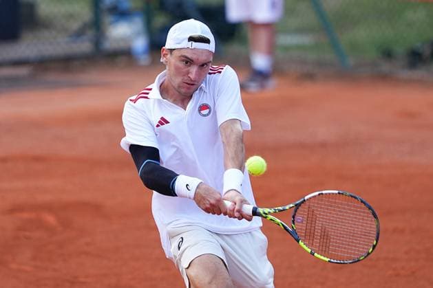 11.07.2025, xydrx, Köln, Tennis, 1.Bundesliga Herren, Kölner THC Stadion Rot-Weiss 1 - TC Bredeney 1, Tennisanlage Olympiaweg: Raphael Collignon (Kölner THC Stadion Rot-Weiss 1) Nordrhein-Westfahlen Deutschland