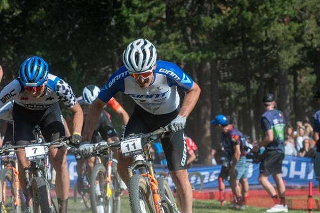 UCI Mountain Bike World Cup 2025 Alan Hatherly from South Africa, representing the Giant Factory Off-Road Team - XC, competes in the CROSS-COUNTRY SHORT TRACK Men Elite during the UCI Mountain Bike World Cup Andorra 2025 in Pal Arinsal, Andorra, on July 11, 2025. Pal Andorra  Copyright: xMartinxSilvaxCosentinox originalFilename:silvacosentino-alanhath250711_np2QW.jpg