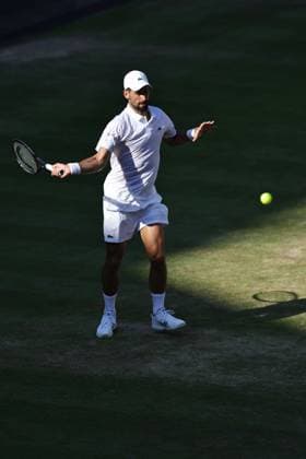 Novak Djokovic, SRB, during semifinal of 2025 All England Lawn Tennis Championships at Wimbledon, mens singles, London, 11 07 2025; -