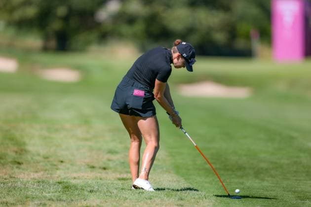 EVIAN-LES-BAINS, FRANCE - 11.07.2025: Nataliya Guseva (RUS) of The Amundi Evian Championship at the Evian Resort Golf Club on July 11, 2025 in Evian-les-Bains, France.