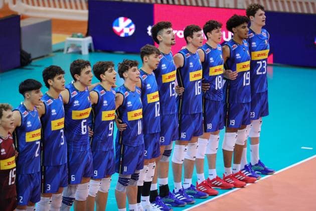 Italy during Men s U22 European Championship, EM, Europameisterschaft Qualification Tournament - Italy vs England, Events in Cisterna Latina, Italy, July 11 2025  Copyright: xLuigixMariani IPAxSportx xipa-agency.netx xx IPA_60289659 IPA_Agency_IPA60289659