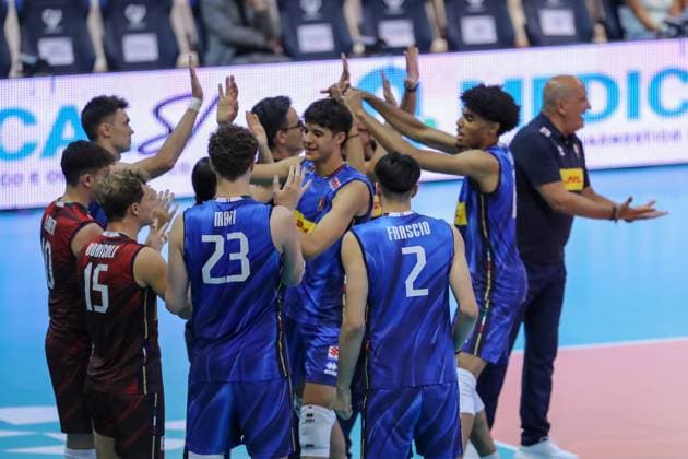 team Italy during Men s U22 European Championship, EM, Europameisterschaft Qualification Tournament - Italy vs England, Events in Cisterna Latina, Italy, July 11 2025  Copyright: xLuigixMariani IPAxSportx xipa-agency.netx xx IPA_60289660 IPA_Agency_IPA60289660