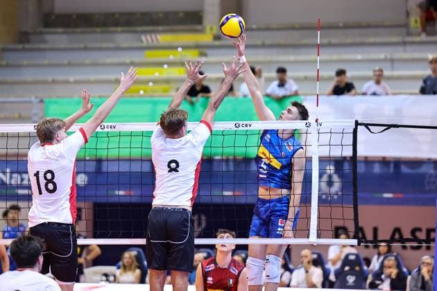 Lorenzo Magliano (Italy) during Men s U22 European Championship, EM, Europameisterschaft Qualification Tournament - Italy vs England, Events in Cisterna Latina, Italy, July 11 2025  Copyright: xLuigixMariani IPAxSportx xipa-agency.netx xx IPA_60289670 IPA_Agency_IPA60289670