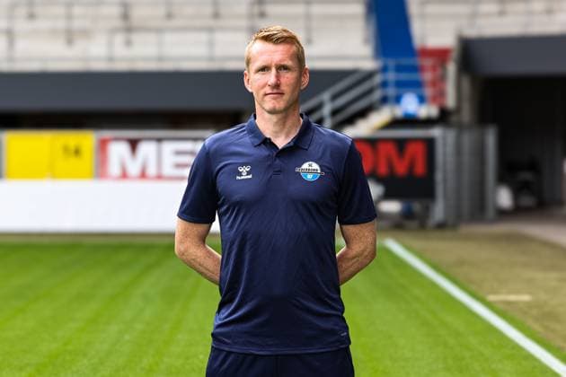 Torwart-Trainer Nico Burchert, SC Paderborn - 2. Fussball Bundesliga Porträttermin 2. BL 2025 2026 offizieller Fototermin SC Paderborn in der Home Deluxe Arena in Paderborn - Porträt, Portrait, Einzelbild, Deutschland, Fussball, Maenner, GER, 11.07.2025