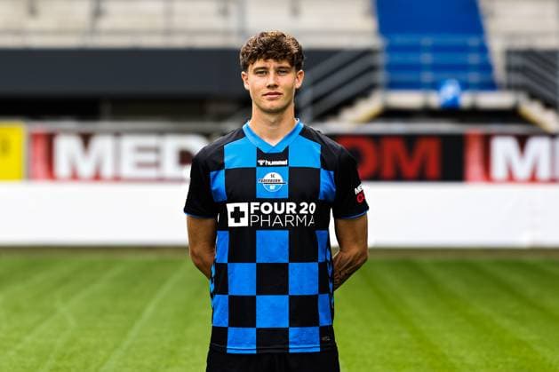 Kevin Krumme, SC Paderborn - 2. Fussball Bundesliga Porträttermin 2. BL 2025 2026 offizieller Fototermin SC Paderborn in der Home Deluxe Arena in Paderborn - Porträt, Portrait, Einzelbild, Deutschland, Fussball, Maenner, GER, 11.07.2025