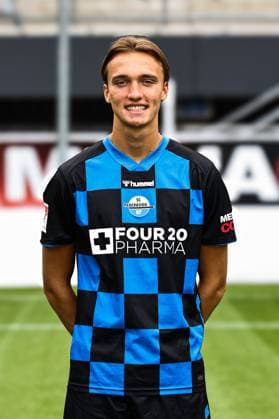 Luis Engelns, SC Paderborn - 2. Fussball Bundesliga Porträttermin 2. BL 2025 2026 offizieller Fototermin SC Paderborn in der Home Deluxe Arena in Paderborn - Porträt, Portrait, Einzelbild, Deutschland, Fussball, Maenner, GER, 11.07.2025