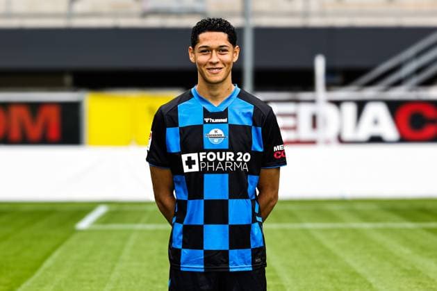 Santiago Castaneda, SC Paderborn - 2. Fussball Bundesliga Porträttermin 2. BL 2025 2026 offizieller Fototermin SC Paderborn in der Home Deluxe Arena in Paderborn - Porträt, Portrait, Einzelbild, Deutschland, Fussball, Maenner, GER, 11.07.2025