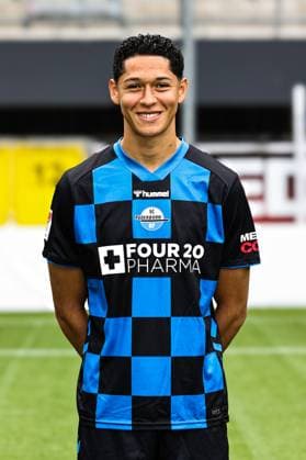 Santiago Castaneda, SC Paderborn - 2. Fussball Bundesliga Porträttermin 2. BL 2025 2026 offizieller Fototermin SC Paderborn in der Home Deluxe Arena in Paderborn - Porträt, Portrait, Einzelbild, Deutschland, Fussball, Maenner, GER, 11.07.2025
