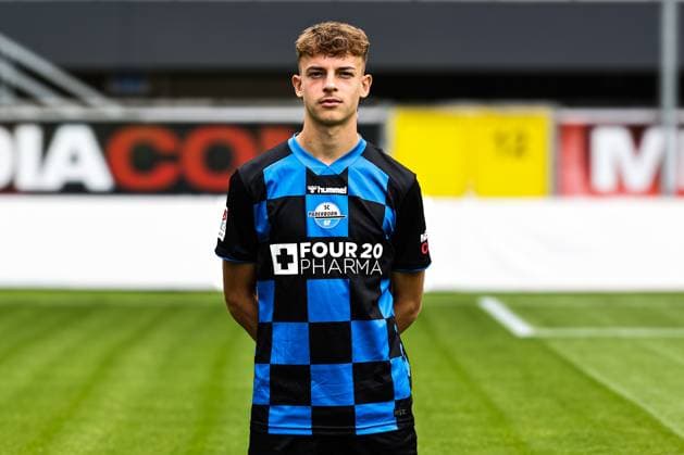 Ruben Müller, SC Paderborn - 2. Fussball Bundesliga Porträttermin 2. BL 2025 2026 offizieller Fototermin SC Paderborn in der Home Deluxe Arena in Paderborn - Porträt, Portrait, Einzelbild, Deutschland, Fussball, Maenner, GER, 11.07.2025