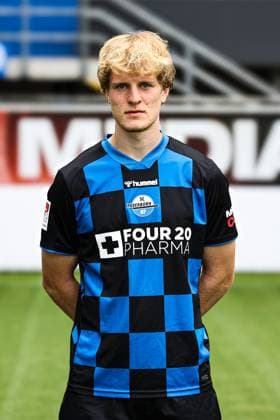 Mattes Hansen, SC Paderborn - 2. Fussball Bundesliga Porträttermin 2. BL 2025 2026 offizieller Fototermin SC Paderborn in der Home Deluxe Arena in Paderborn - Porträt, Portrait, Einzelbild, Deutschland, Fussball, Maenner, GER, 11.07.2025