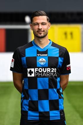 Marcel Hoffmeier, SC Paderborn - 2. Fussball Bundesliga Porträttermin 2. BL 2025 2026 offizieller Fototermin SC Paderborn in der Home Deluxe Arena in Paderborn - Porträt, Portrait, Einzelbild, Deutschland, Fussball, Maenner, GER, 11.07.2025