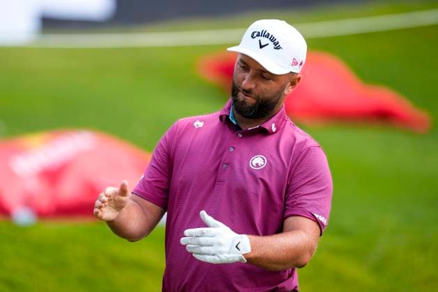 July 12, 2025, Cadiz, Cadiz, SPAIN: Jon Rahm of Legion XIII team looks on during day one resume game for weather yesterday of the LIV Golf Andalucia at Golf Club Royal of Valderrama on July 12, 2025 in Cadiz, Spain. Cadiz SPAIN - ZUMAa181 20250712_zaa_a181_024 Copyright: xJoaquinxCorcherox
