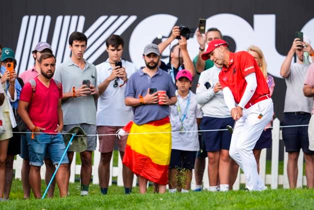 July 12, 2025, Cadiz, Cadiz, SPAIN: Sergio Garcia of Fireball team in actions during day one resume game for weather yesterday of the LIV Golf Andalucia at Golf Club Royal of Valderrama on July 12, 2025 in Cadiz, Spain. Cadiz SPAIN - ZUMAa181 20250712_zaa_a181_055 Copyright: xJoaquinxCorcherox