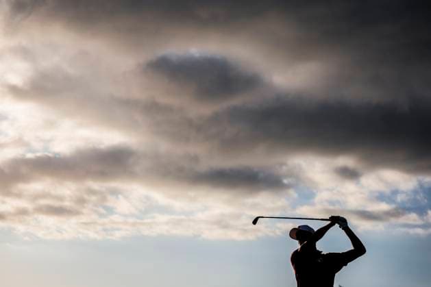 July 12, 2025, Cadiz, Cadiz, SPAIN: David Puig of Fireball team in actions during day one resume game for weather yesterday of the LIV Golf Andalucia at Golf Club Royal of Valderrama on July 12, 2025 in Cadiz, Spain. Cadiz SPAIN - ZUMAa181 20250712_zaa_a181_057 Copyright: xJoaquinxCorcherox