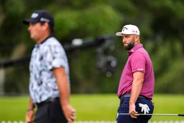 July 12, 2025, Cadiz, Cadiz, SPAIN: Jon Rahm of Legion XIII team looks on during day one resume game for weather yesterday of the LIV Golf Andalucia at Golf Club Royal of Valderrama on July 12, 2025 in Cadiz, Spain. Cadiz SPAIN - ZUMAa181 20250712_zaa_a181_067 Copyright: xJoaquinxCorcherox